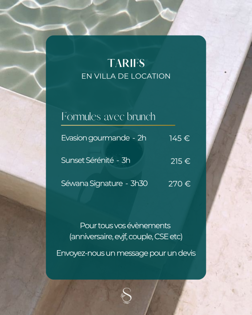 Prestations en villa de location